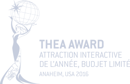 THEA AWARD, 2015 « Attraction internationale interactive de l’année, budget limité » décerné à Foresta Lumina par la Themed Entertainment Association en Californie.